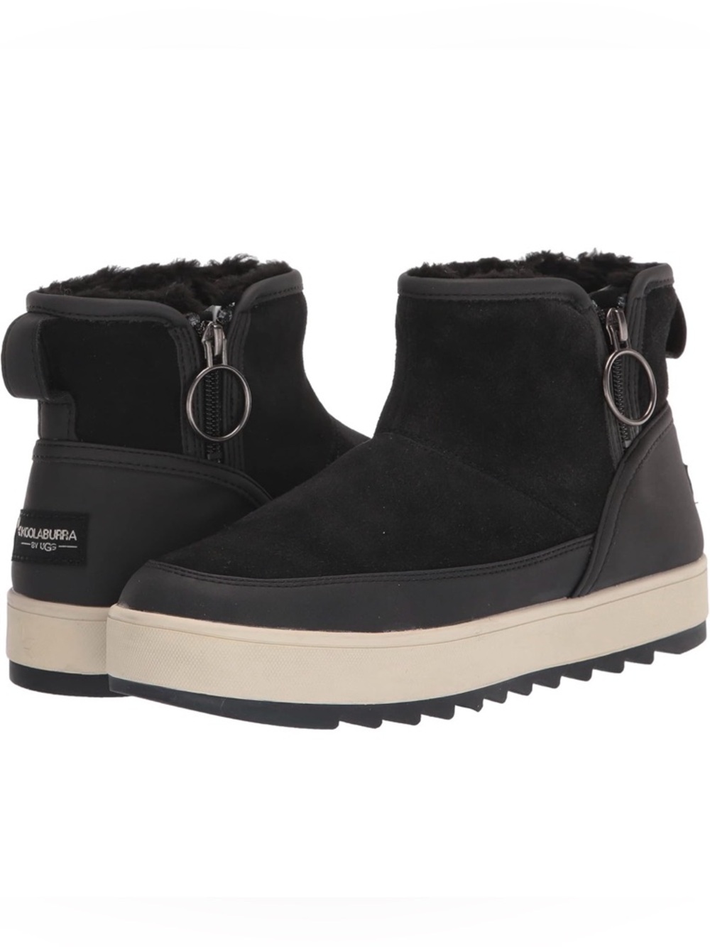 Koolaburra by UGG Black and Grey Tynlee Water Resistant Zip Fashion Boot NWOB